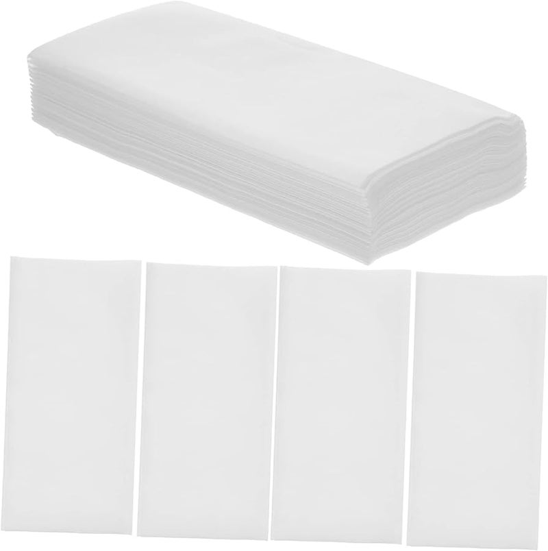 Beaupretty 100 قطعة مناديل بيضاء قابلة للتصرف عالية الامتصاص لحفلات الزفاف والمنزل وديكور الطاولة - Image 1